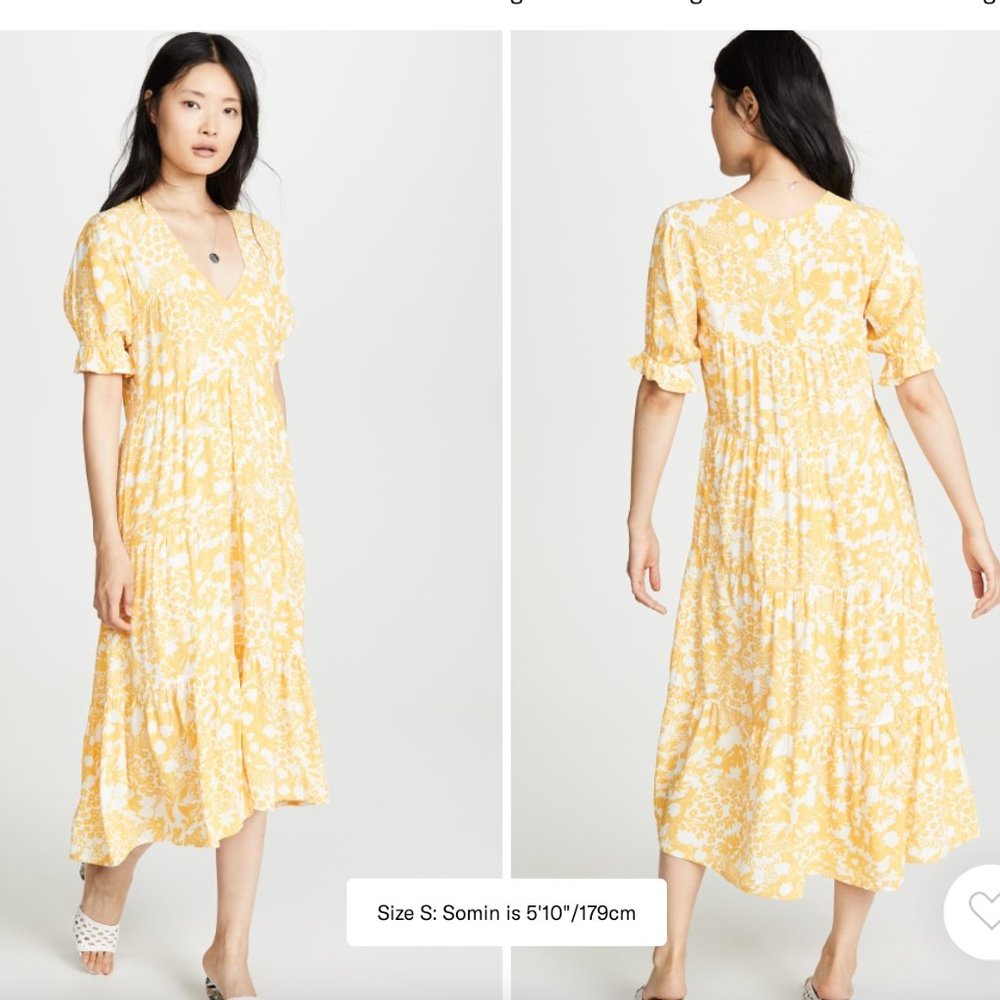 Faithfull The Brand La Falaise Midi Dress